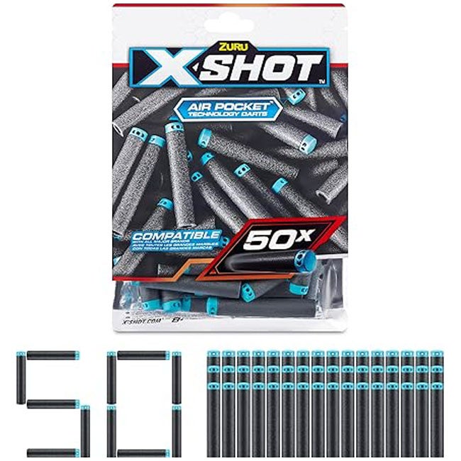 X-SHOT EXCEL BLASTER REFILL DARTS 50-PCS