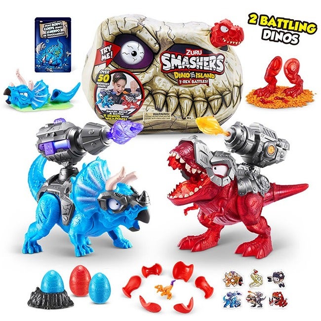 ZURU SMASHERS DINO ISLAND T -REX BATTLES