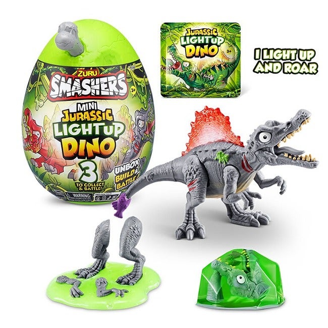 ZURU SMASHERS MINI JURASSIC LIGHT UP DINO EGG
