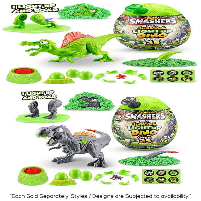 ZURU SMASHERS MEGA JURASSIC LIGHT UP DINO EGG