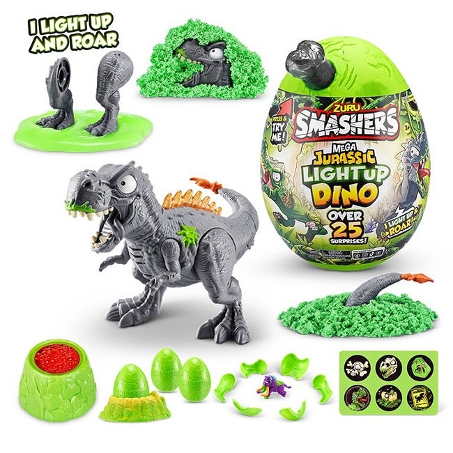 ZURU SMASHERS MEGA JURASSIC LIGHT UP DINO EGG