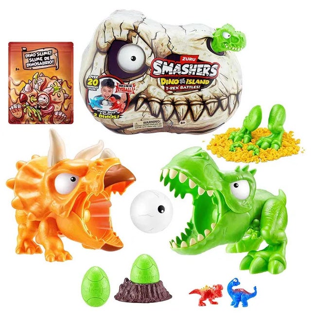 ZURU SMASHERS DINO ISLAND MEDIUM T-REX BATTLE PLAYSET