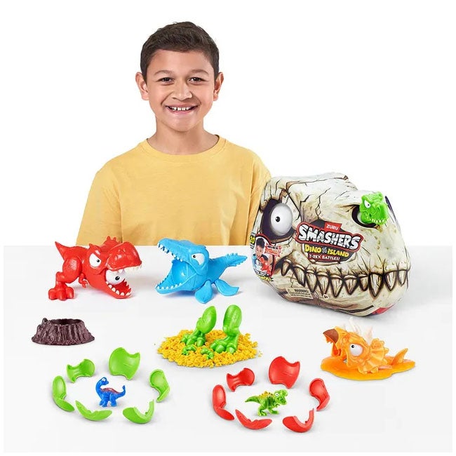 ZURU SMASHERS DINO ISLAND MEDIUM T-REX BATTLE PLAYSET